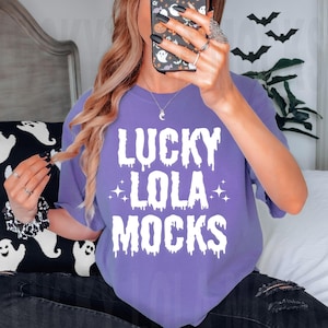 Comfort Colors 1717 Violet Mockup, Violet Halloween Mockup, Model Mockup, C1717 Violet Mockup, Oversized Shirt Mockup, Spooky Mockup