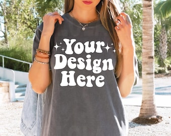Comfort Colors Pepper Mockup, Pepper Shirt Mockup, 1717 Mockup, Comfort Colors Mockup, Oversized Shirt Mockup, T-Shirt Mockup, C1717 Mockup