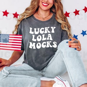 Comfort Colors Mockup Pepper, Pepper Tshirt Mockup, 4th of July Mockup, Oversized Shirt Mockup, C1717 Pepper T-Shirt Mockup, Model Mockup image 1