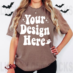 Halloween Comfort Colors 1717 Espresso Mockup, C1717 Espresso Mockup, Oversized Shirt Mockup, T-Shirt Mockup, Comfort Colors Mockup