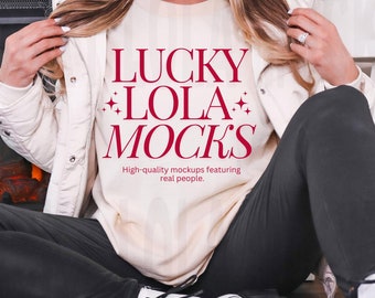 Comfort Colors Ivory Christmas Mockup, Comfort Colors 1717 Mockup, Ivory Shirt Mockup, C1717 Ivory Mockup, 1717 Christmas Mockup
