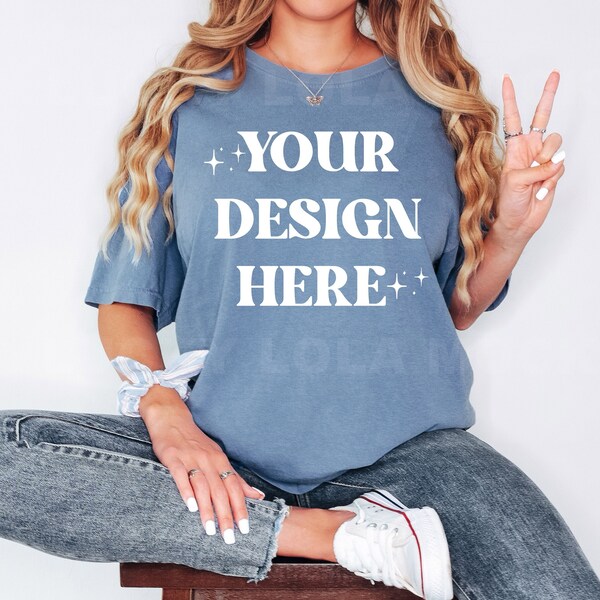 Blue Jean Mockup Model Etsy