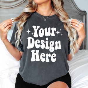 Comfort Colors 1717 Pepper Mockup, Model Mockup, C1717 Pepper Mockup, 1717 Pepper Mockup, Comfort Colors Tshirt Mockup, Pepper 1717 Mock Up