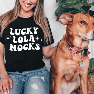 Bella Canvas 3001 Black Mockup, Bella Canvas Shirt Mockup, Dog Shirt Mockup, Model Mockup, Mockup With Dog, Black T-shirt Mockup