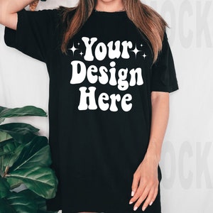 Bella Canvas 3001 Black Mockup, Bella Canvas 3001 Tshirt Mockup, Bella Canvas 3001 Mockup, Model Mockup, Black Shirt Mockup, Boho Mockup
