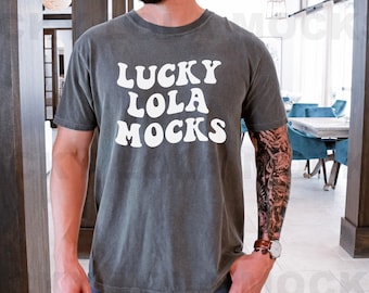 Pepper Comfort Colors C1717 Mockup, Comfort Colors Mockup, Unisex TShirt Mockup, Model Male Mockup, T-Shirt Mockup, Pepper Shirt Mockup,