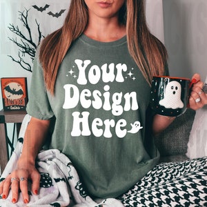 Comfort Colors C1717 Moss Shirt Mockup, Comfort Colors Moss Mockup, Model Mockup, Boho Mockup, Fall Mockup, Moss Tshirt Mockup