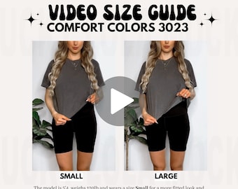 Comfort Colors 3023cl Video Size Chart, 3023 Size Chart, Comfort Colors Crop Mockup, 3023 Mockup, 3023CL Mockup Crop Top Mockup, Model
