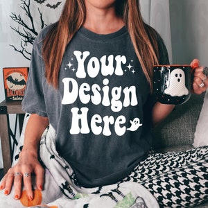 Comfort Colors C1717 Pepper Shirt Mockup, Comfort Colors Pepper Mockup, Model Mockup, Boho Mockup, Fall Mockup, Pepper Tshirt Mockup