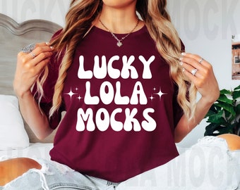 Mockup 3001 Maroon, Mockup Bella Canvas 3001, Mockup modello, Mockup camicia oversize, Mockup camicia marrone, Mockup maglietta marrone