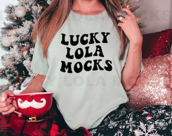 Comfort Colors C1717 Bay Shirt Mockup, Comfort Colors Bay Mockup, Model Mockup, Boho Mockup, Christmas Mockup, Bay Tshirt Mockup,