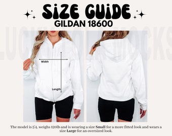 Guide des tailles Gildan 18600, Guide des tailles surdimensionnés, Guide des tailles pour sweat à capuche Gildan, Guide des tailles Gildan 18600, Guide des tailles Gildan, Guide des tailles 18600