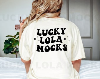 Comfort Colors C1717 Mockup, Ivory Shirt Mockup, 1717 Ivory Mockup, 1717 Back Mockup, Oversized Shirt Mockup, Comfort Colors Back Mockup