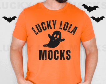 Bella Canvas 3001 Orange, Halloween Mockup, Male Shirt Mockup, Male Model Mockup, Bella Canvas Orange, Male 3001 Mockup, Spooky Mockup