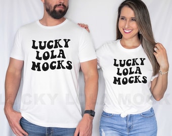 Bella Canvas 3001 Couple Mockup, Couple Model Mockups, Model Mockup, White Tshirt Mockup, Couple Tshirt Mockup, Unisex Tshirt Mockup