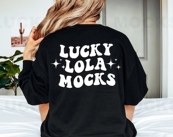 Gildan 18000 Mockup, 18000 Black Mockup, Gildan Black Sweatshirt Mockup, Oversized Sweatshirt Mockup 18000 Back Mockup Back of Gildan 18000