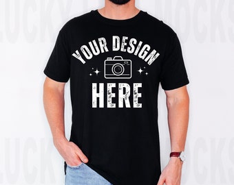 Comfort Colors Black Mockup, Male Mockup, C1717 Mockup Man, 1717 Mockup, C1717 Black, CC1717 Men, Comfort Colors Shirt Mockup, CC1717 Mockup
