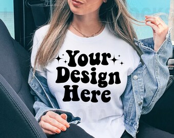 Bella Canvas 3001 White Mockup, White 3001 Mockup, White Tshirt Mockup, Bella Canvas White Mockup, Oversized Mockup, White Shirt Mockup