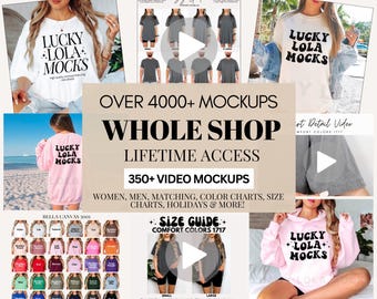 Whole Shop Mockup Bundle, Mockup Bundle, Bella Canvas 3001 Mockup, Gildan 18000 Mockup, Model Mockup, Shirt Mockup Bundle, T-Shirt Mockup
