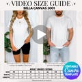 Editable Bella Canvas 3001 Video Size Chart, Bella Canvas 3001 Size Chart, Video Mockup Bella Canvas, 3001 Video Mockup Size Chart