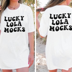 Front and Back Bella Canvas 3001 White Mockup, Backside Mockup, Front Back Mockup 3001, White T Shirt Mock Up, Oversized Mockup, Model Mock