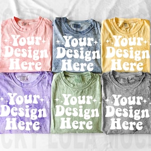 Comfort Colors 1745 Mockup, Multiple Tshirt Mockup, Group Mockup, 1745 Mockup, Colorblast Mockup, Color Blast Mockup, Color Blast Mock Up