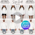 Editable Gildan 18000 Matching Sweatshirt Video Size Chart Mockup