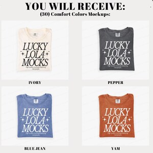 Pacchetto di mockup Comfort Colors 1717, 1717 Flat Lay Mockup, Pacchetto di mockup c1717, Pacchetto di mockup Comfort Colors Flat Lay, 1717 Mockup immagine 2