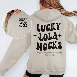 Front and Back Gildan 18500 Sand Mockup, Gildan 18500 Hoodie Mockup, Hoodie Mockup Gildan, Sand Gildan 18500, Front Back Mockup Hoodie Sand