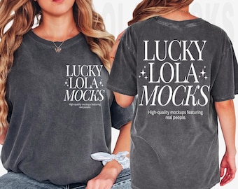 1717 Pepper Front and Back Mockup, Comfort Colors 1717 Front Back Mockup, c1717 Front and Back Mockup, Front Back Comfort Colors Mockup