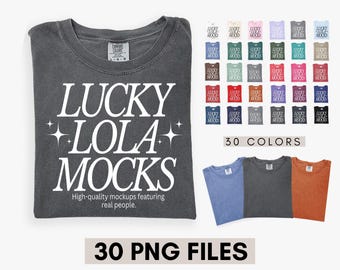 Comfort Colors PNG Bundle, Comfort Colors 1717 Mockup Bundle, 1717 Flat Lay Mockup, c1717 Mockup Bundle, Flat Lay Mockup Bundle, PNG Mockup