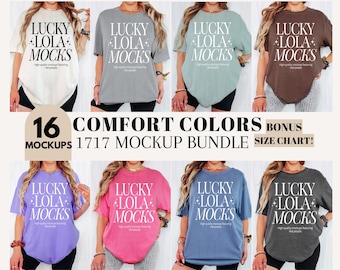 Comfort Colors 1717 Bundle Mock Up, Comfort Colors Bundle Mockup, 1717 Mockup Bundle Female, Comfort Colors Shirt Mockup, Real Model Mockups