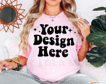Comfort Colors Blossom Mockup, 1717 Blossom, Valentines Day Mockup, Tshirt Mockup, Comfort Colors Blossom Mockup, C1717 Mockup, 1717 Mockup