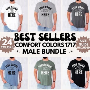 24X Comfort Colors Mockup Bundle, 1717 Mockup, Male Model Mockup, Comfort Colors Shirt Man Mockup, Men Mock Up