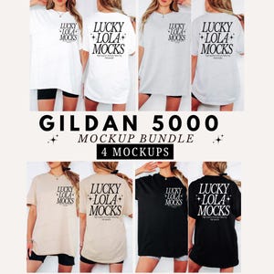 Gildan 5000 Mockup Front and Back Bundle, Gildan 5000 Mockup, Gildan 5000 Bundle, Gildan Shirt Mockup Bundle, Front and Back Mockup
