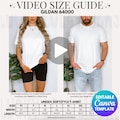 Editable Gildan 64000 Video Size Chart, Size Chart Mockup, Video Size Chart, Video Size Guide, Gildan 6400 Size Chart