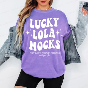 Comfort Colors 1717 Violet Mockup, Purple Shirt Mockup, c1717 Violet Mockup, cc1717, Comfort Colors 1717 Fall Mockup, c1717 Fall Mockup