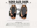 Comfort Colors Video Size Chart, Oversized Comfort Colors 1717 Size Chart, Size Chart Mockup, Comfort Colors Mockup, Oversized Size Chart