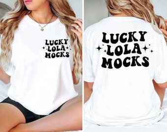 Front and Back Comfort Colors White Mockup, Backside Mockup, Front Back Mockup, C1717 White T Shirt Mock Up, Oversized Mockup, Model Mock Up