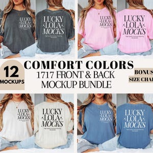 Comfort Colors 1717 Front Back Mockup Bundle, Comfort Colors Mockup, Comfort Colors Tshirt Mockup Bundle, Front Back Comfort Colors Mockup