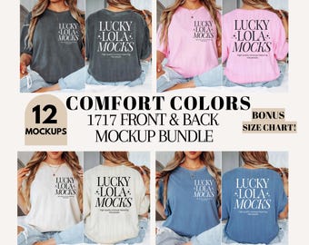 Comfort Colors 1717 Front Back Mockup Bundle, Comfort Colors Mockup, Comfort Colors Tshirt Mockup Bundle, Front Back Comfort Colors Mockup