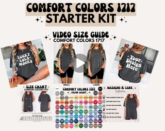 Comfort Colors Video Starter Kit, 1717 Video Size Chart, Comfort Colors Mockup, Comfort Colors 1717 Size Chart, Comfort Colors Video Mockup