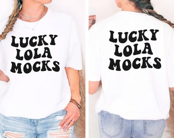 Front and Back Comfort Colors White Mockup, Backside Mockup, Front Back Mockup, C1717 White T Shirt Mock Up, Oversized Mockup, Model Mock Up