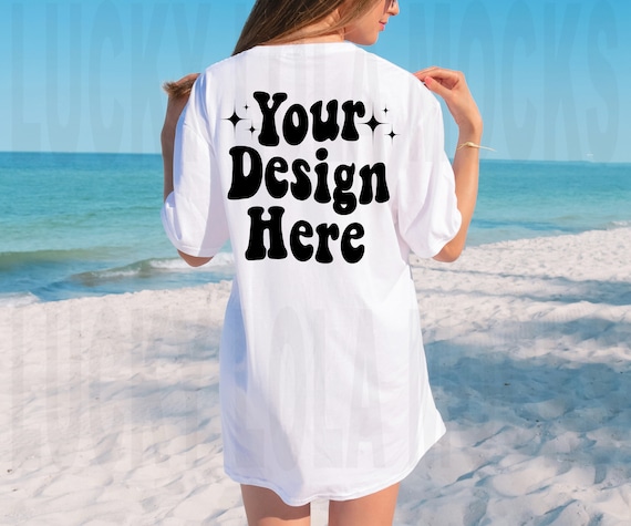 Comfort Colors C1717 Mockup | C1717 White Mockup | Back Mockup | Back of Shirt Mockup | Oversized Mockup | White T-Shirt Mockup