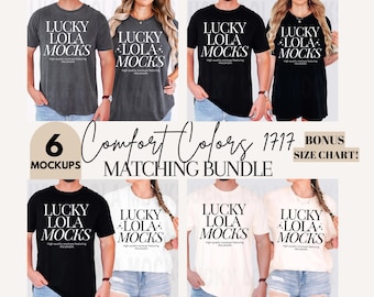 Comfort Colors 1717 Mockup Bundle, Couples Mockup, Matching Mockup, Comfort Colors Mockup, Couples Mockup, Couples Mockup Shirt