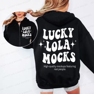 18600 Mockup Vorder- und Rückseite, Gildan 18600 Schwarz Mockup, 18600 Mockup, Gildan Zip Hoodie Mockup, Gildan Zip Up Mockup, Zip Up Hoodie Mockup