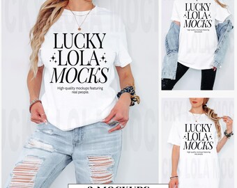 Gildan 5000 Mockup Bundle, Gildan 5000 White Mockup, Gildan Shirt Mockup, White Shirt Mockup, G5000 Tshirt Mockup, g5000 Mockup Woman