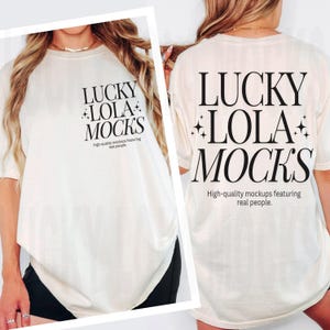 1717 Ivory Front and Back Mockup, Comfort Colors 1717 Front Back Mockup, c1717 Front and Back Mockup, Front Back Comfort Colors Mockup