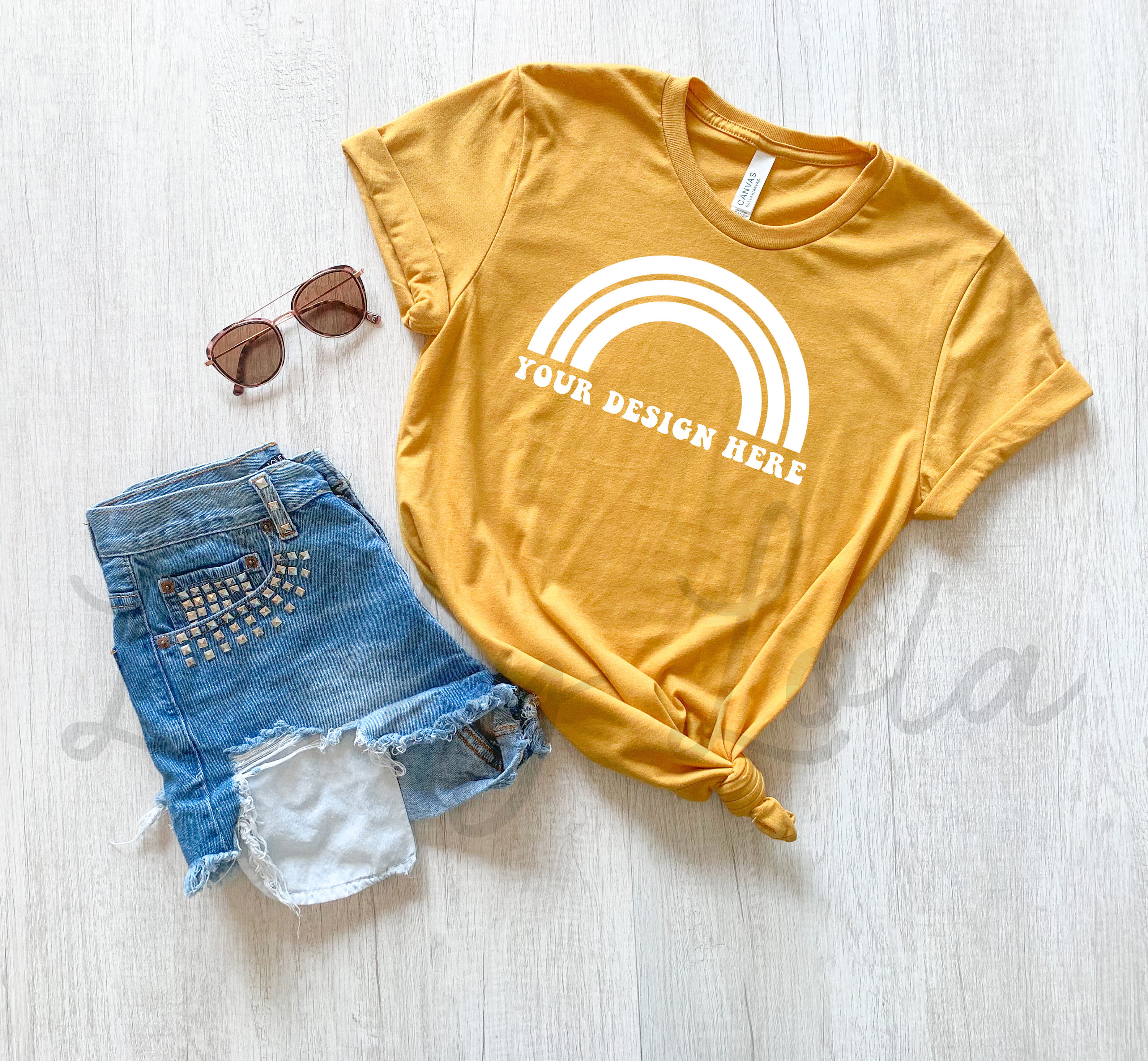 Bella Canvas 3001 Heather Mustard Mockup Bella Canvas T-shirt - Etsy
