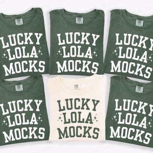 Bachelorette Shirt Mockup Comfort Colors, Comfort Colors Group Mockup, Comfort Colors 1717 Group, Matching Mockup, 1717 Moss, 1717 Ivory